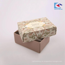 Blumen-gedruckter Geschenkpapier-Kasten-glänzender Laminierungs-Stellen-UVhandgemachte Seifen-Verpackung